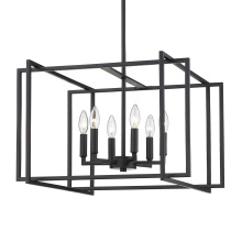 Golden Canada 6070-6 BLK-BLK - Golden Lighting Tribeca 6-light Chandelier in Matte Black